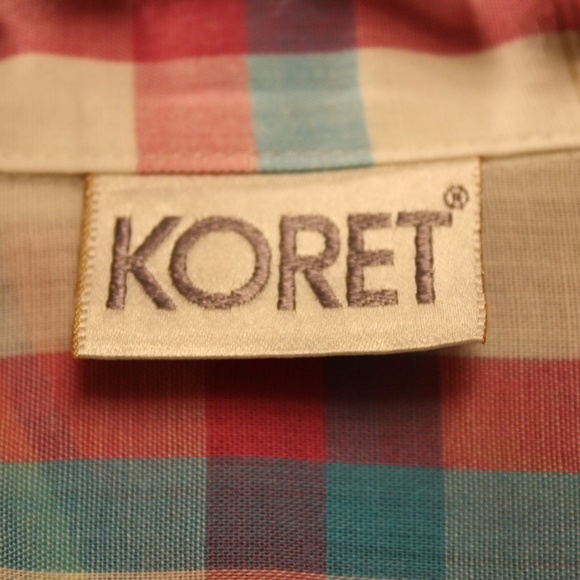 Vintage Koret Plaid Button Down Shirt - Picture 5 of 6